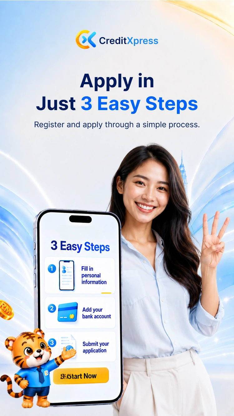 Apply for CreditXpress in three easy steps